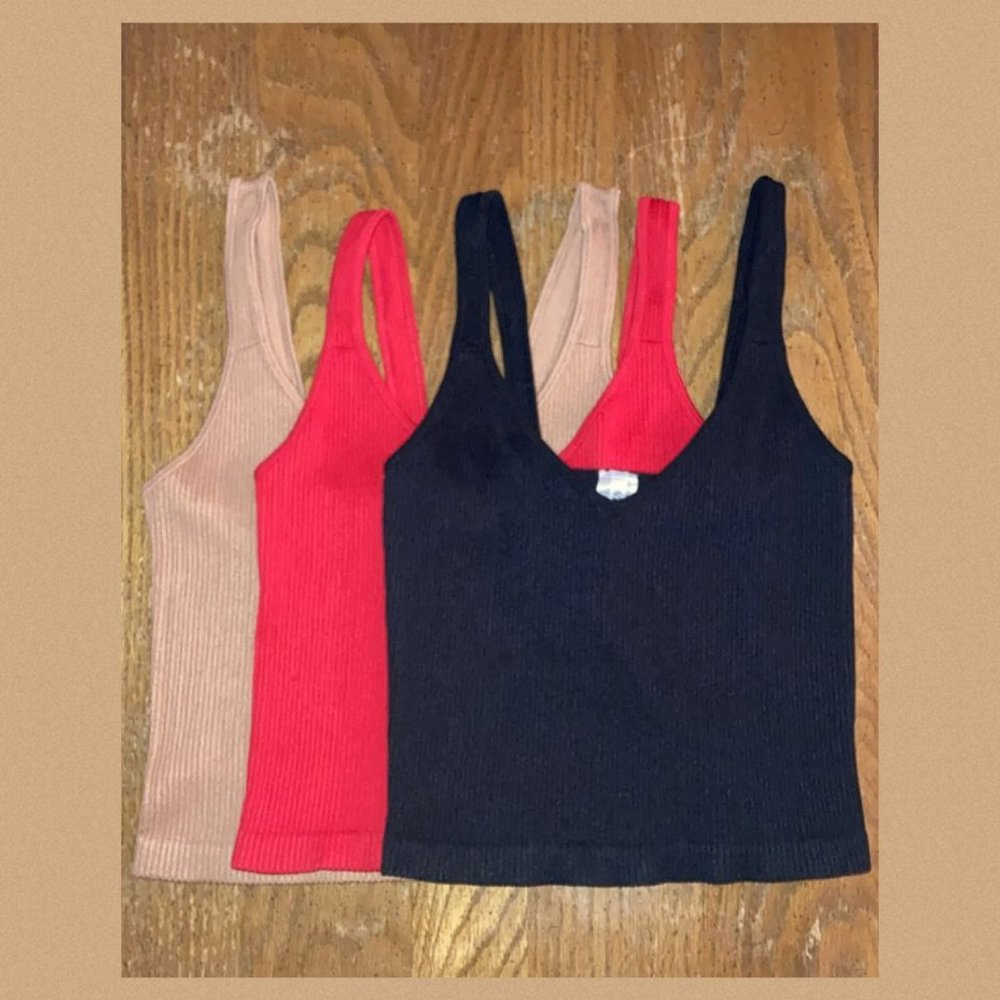New Mix Ribbed Tank Tops (set of 3) - Women's Large